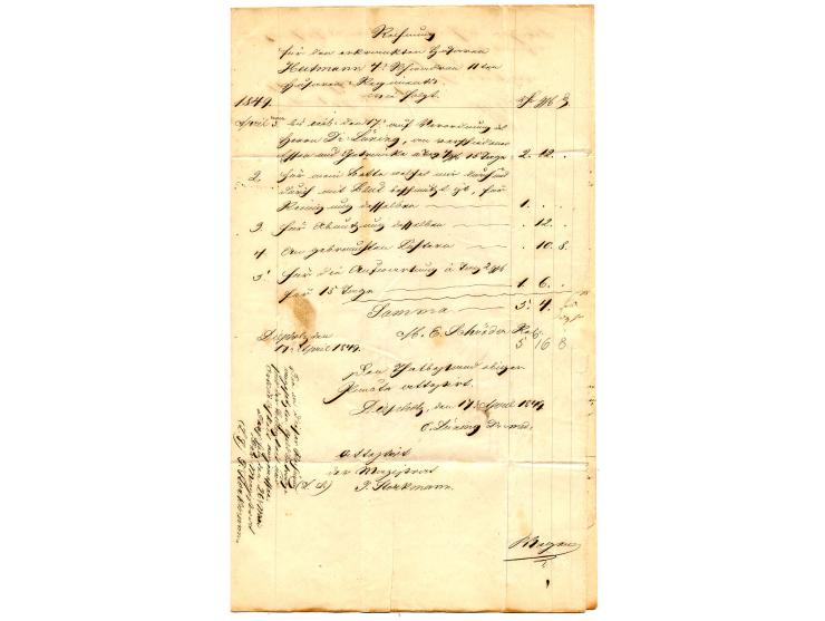 1849, "KÖNIGL. PREUSS. FELDPOST", DKr. auf Dienstbrief nach Diepholz in Hannover, über das hannoversche Postamt in Hamburg mi