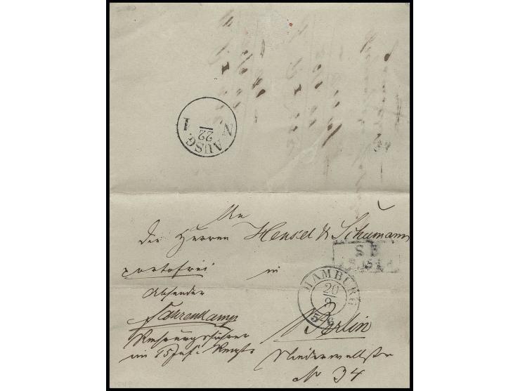1849, Feldpostbrief eines Feldwebels mit Soldatenbriefstempel des 15. Inf.-Regiments und Absenderangabe vom 20. September aus
