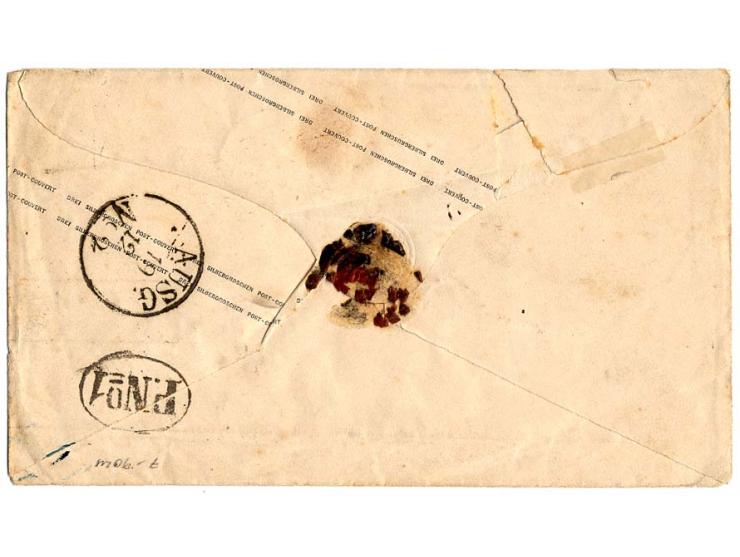 1859, "Soldatenbrief, in eigener Angelegenheit des Empfängers", Paketbegleitbrief, 3 Sgr. Ganzsache mit Ra2 "INSTERBURG 17 12
