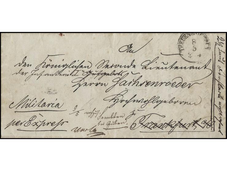 Deutsch-Österreichischer Krieg 1866:  Einberufungsbefehl, "Militaria", "per Express"-Brief des 3. Brandenburgischen Landwehr-