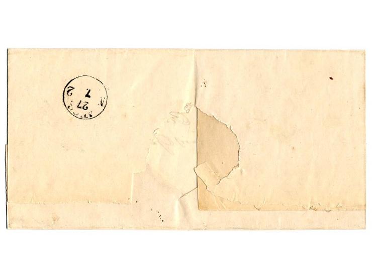 1866, "K. Pr. FELDPOST II. ARMEE CORPS 22 7", DKr. der 1. Armee auf Einschreiben mit Ra. "Recomandirt"-Stempel auf Dienstbrie