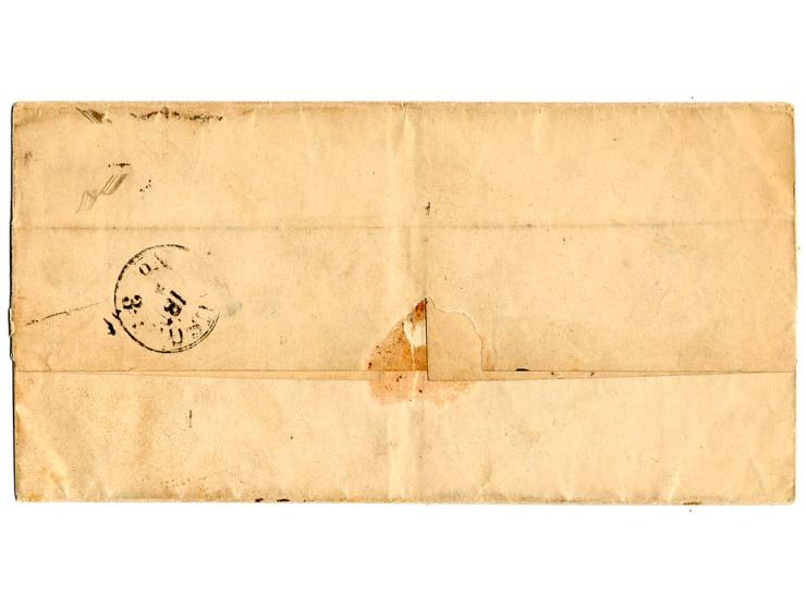 1866, Feldpost-Paketzettel "v.d. Feldp. Exp.d 2. I=D d. 8. A=C" (von der Feldpost-Expedition der 2. Inf.-Division des 8. Arme