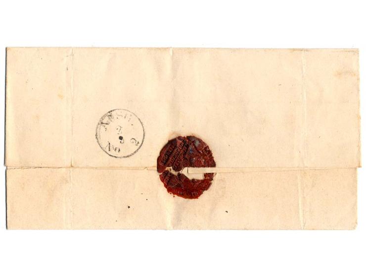 1866, Feldpost-Paketzettel "vom Feldp.-Amt des 8. Arm=Corps" auf "Militaria"-Paketbegleitbrief mit DKr. "K. Pr. FELDPOST VIII
