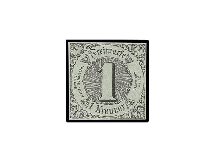 1 Kr. auf graugrün, farbfrisch und allseits breitrandig, postfrisch, Luxus, sign. Stock und Befund Sem BPP ex Dr. Rueger