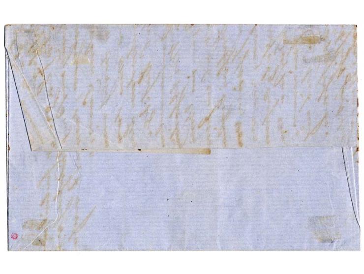2 Neugroschen auf dunkelblau, voll- bis sehr breitrandig in Mischfrankatur mit Johann ½ Neugroschen auf grau, oben leicht ber