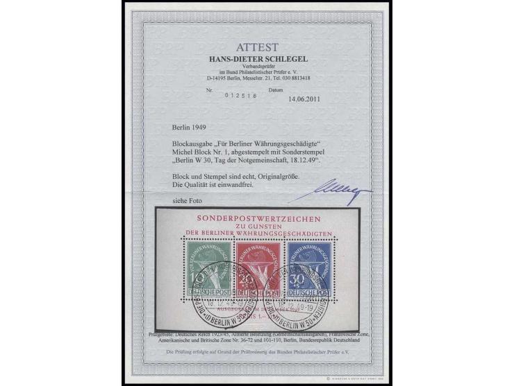 dito, mit  Sonderstempel, Fotoattest Schlegel BPP