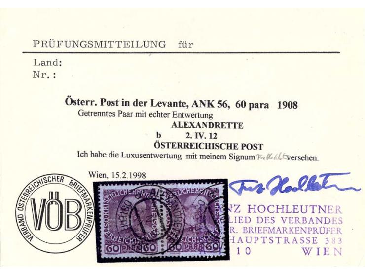ALEXANDRETTE: 1907/13 (ca.), kleine Stempelsammlung auf losen Marken, Brief, Karte und Ganzsache, dazu Brief von der französi