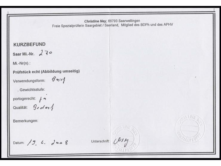 Volkshilfe 25 Fr. als portogerechte Einzelfrankatur auf Brief von "SAARBRÜCKEN 2.3.50" nach Friedberg, Umschlag mit senkrecht