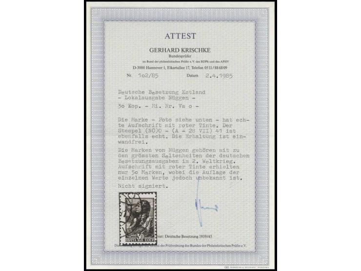 30 K., sauber gestempelt "(NÖ)O (28 VII 4)1", Kabinett, eine sehr seltene Marke, Fotoattest Krischke BPP