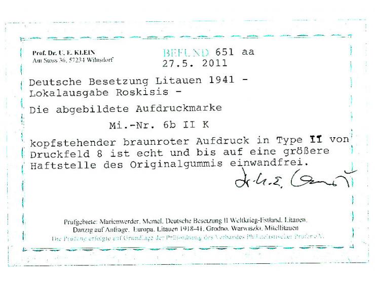  50 K. mit kopfstehendem Aufdruck Type II, ungebraucht, Kabinett, Befund Klein