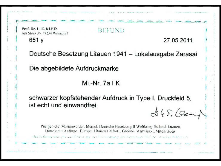 1941, schwarzer Aufdruck: 60 K. mit kopfstehendem Aufdruck, postfrisch, Kabinett, Befund Klein
