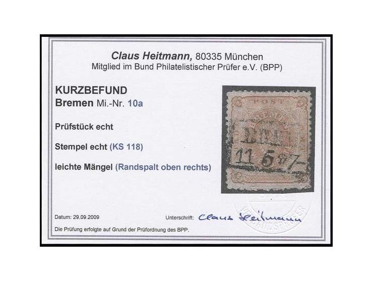 2 Gr. orange mit sauberem Ra2, kleine Mängel, mehrfach sign. und Kurzbefund Heitmann BPP (Mi. 400,-)