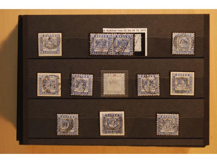18551/74 (ca.), sehr reichhaltige Sammlung in 13 Kassetten und 3 Briefalben, der Markenteil mit hunderten von ungebrauchten u