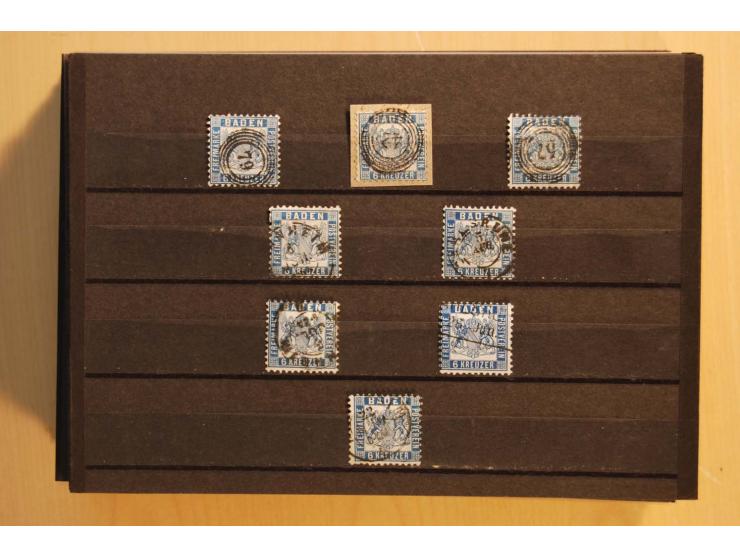 18551/74 (ca.), sehr reichhaltige Sammlung in 13 Kassetten und 3 Briefalben, der Markenteil mit hunderten von ungebrauchten u