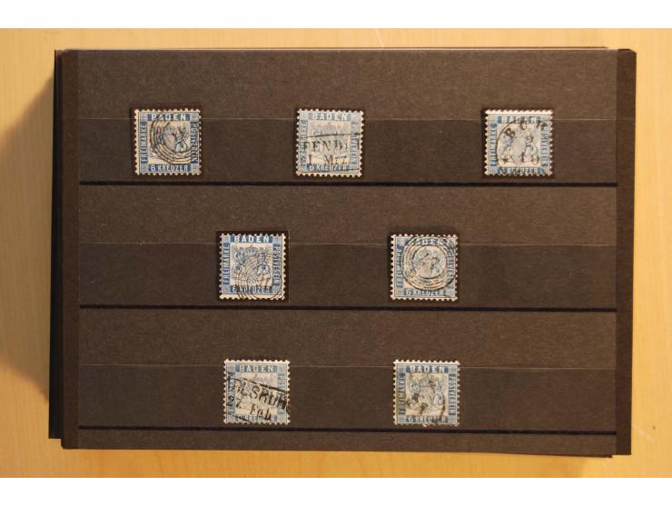 18551/74 (ca.), sehr reichhaltige Sammlung in 13 Kassetten und 3 Briefalben, der Markenteil mit hunderten von ungebrauchten u