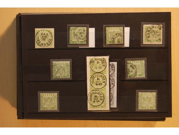 18551/74 (ca.), sehr reichhaltige Sammlung in 13 Kassetten und 3 Briefalben, der Markenteil mit hunderten von ungebrauchten u