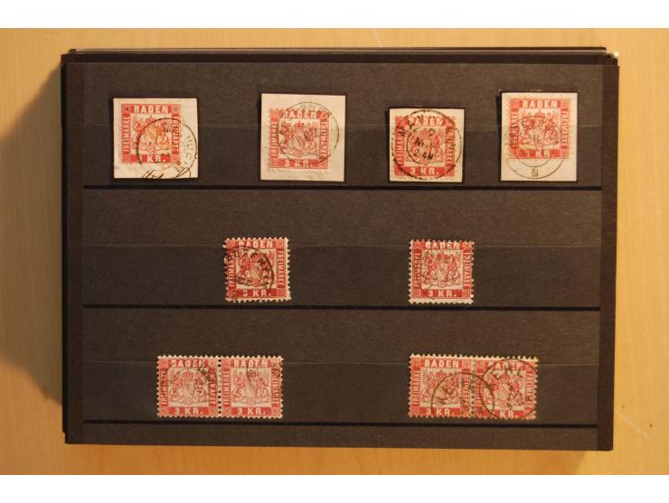 18551/74 (ca.), sehr reichhaltige Sammlung in 13 Kassetten und 3 Briefalben, der Markenteil mit hunderten von ungebrauchten u