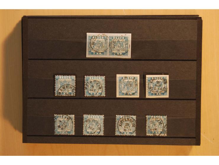 18551/74 (ca.), sehr reichhaltige Sammlung in 13 Kassetten und 3 Briefalben, der Markenteil mit hunderten von ungebrauchten u