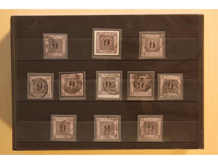 18551/74 (ca.), sehr reichhaltige Sammlung in 13 Kassetten und 3 Briefalben, der Markenteil mit hunderten von ungebrauchten u