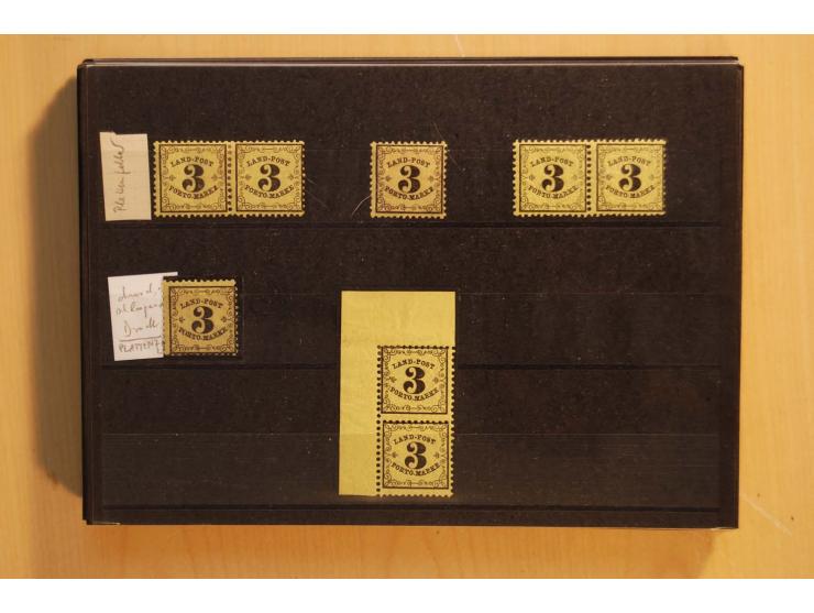 18551/74 (ca.), sehr reichhaltige Sammlung in 13 Kassetten und 3 Briefalben, der Markenteil mit hunderten von ungebrauchten u