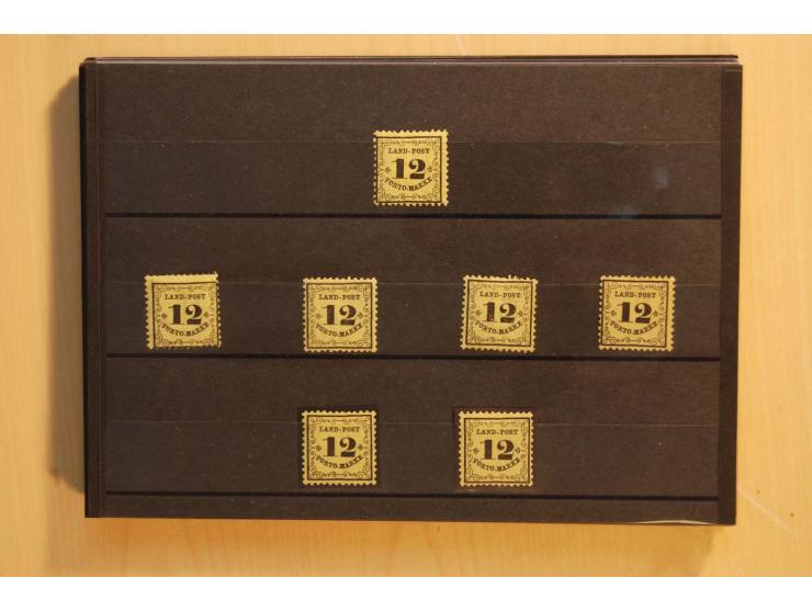 18551/74 (ca.), sehr reichhaltige Sammlung in 13 Kassetten und 3 Briefalben, der Markenteil mit hunderten von ungebrauchten u