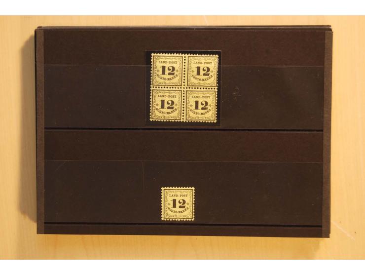18551/74 (ca.), sehr reichhaltige Sammlung in 13 Kassetten und 3 Briefalben, der Markenteil mit hunderten von ungebrauchten u