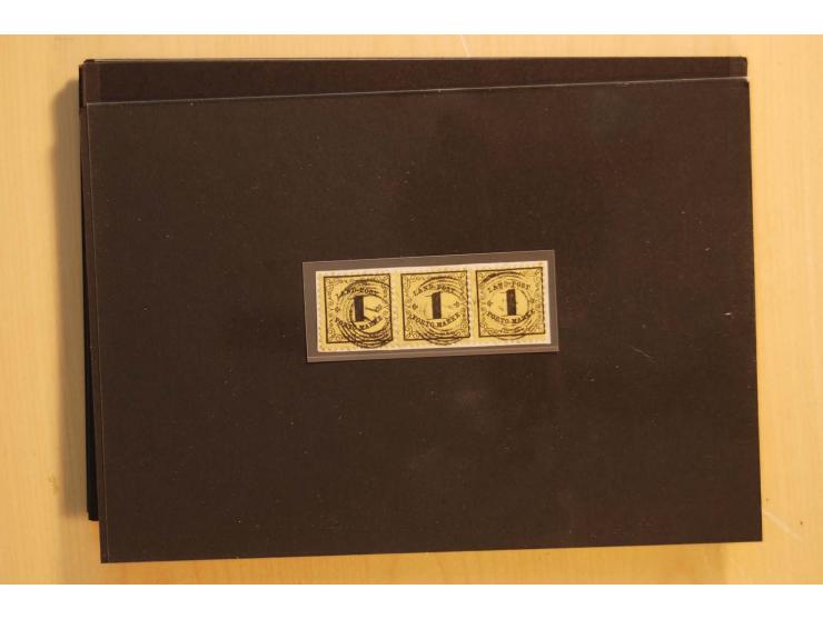 18551/74 (ca.), sehr reichhaltige Sammlung in 13 Kassetten und 3 Briefalben, der Markenteil mit hunderten von ungebrauchten u