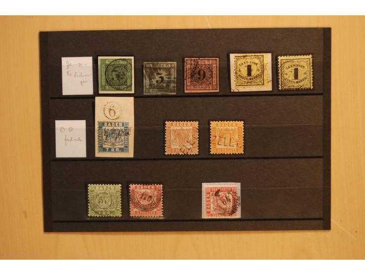 18551/74 (ca.), sehr reichhaltige Sammlung in 13 Kassetten und 3 Briefalben, der Markenteil mit hunderten von ungebrauchten u