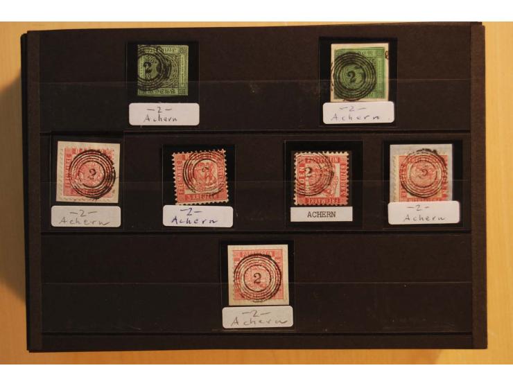 18551/74 (ca.), sehr reichhaltige Sammlung in 13 Kassetten und 3 Briefalben, der Markenteil mit hunderten von ungebrauchten u
