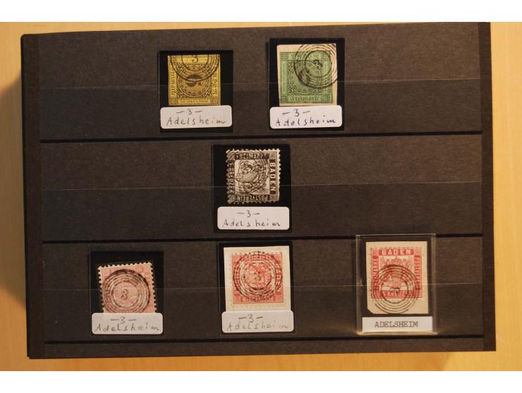18551/74 (ca.), sehr reichhaltige Sammlung in 13 Kassetten und 3 Briefalben, der Markenteil mit hunderten von ungebrauchten u