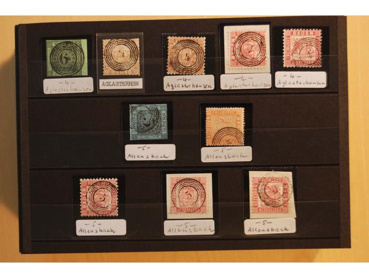18551/74 (ca.), sehr reichhaltige Sammlung in 13 Kassetten und 3 Briefalben, der Markenteil mit hunderten von ungebrauchten u