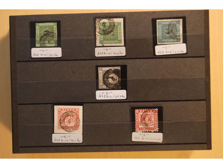 18551/74 (ca.), sehr reichhaltige Sammlung in 13 Kassetten und 3 Briefalben, der Markenteil mit hunderten von ungebrauchten u