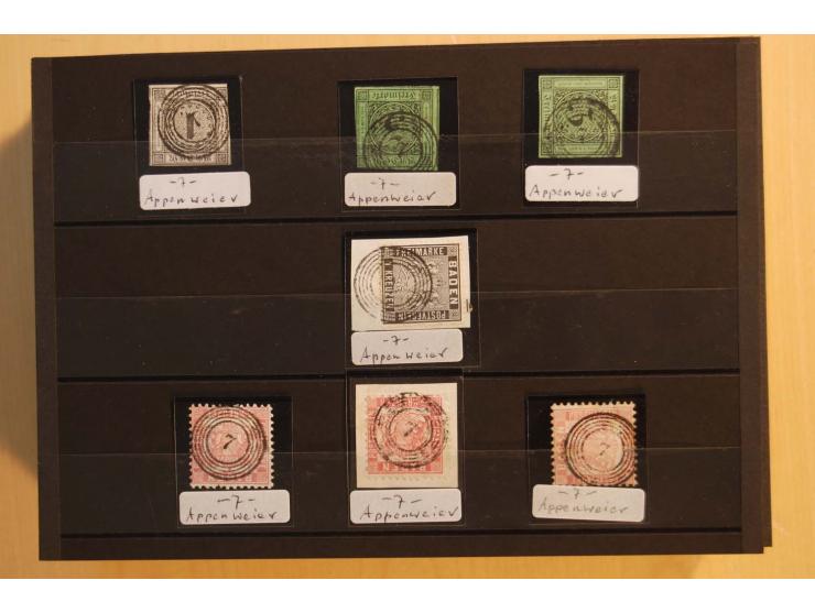 18551/74 (ca.), sehr reichhaltige Sammlung in 13 Kassetten und 3 Briefalben, der Markenteil mit hunderten von ungebrauchten u