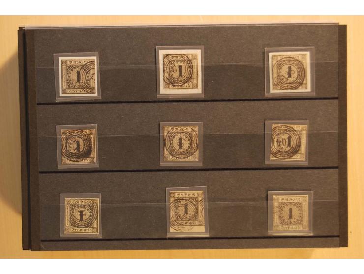 18551/74 (ca.), sehr reichhaltige Sammlung in 13 Kassetten und 3 Briefalben, der Markenteil mit hunderten von ungebrauchten u