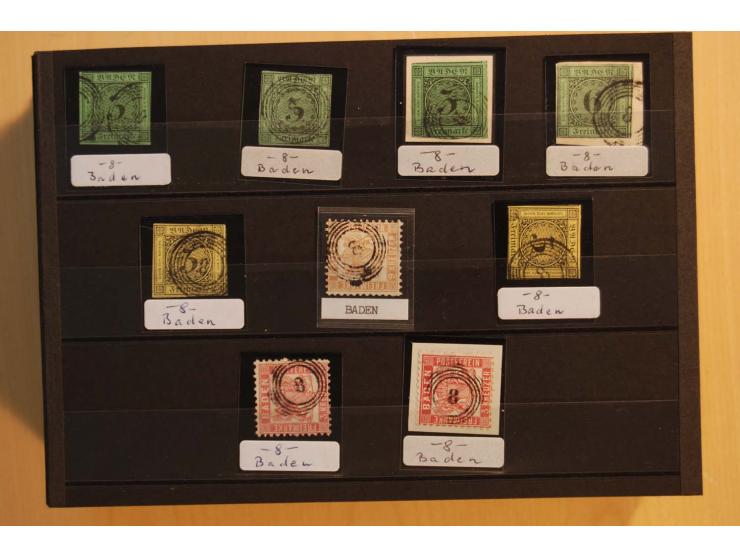 18551/74 (ca.), sehr reichhaltige Sammlung in 13 Kassetten und 3 Briefalben, der Markenteil mit hunderten von ungebrauchten u