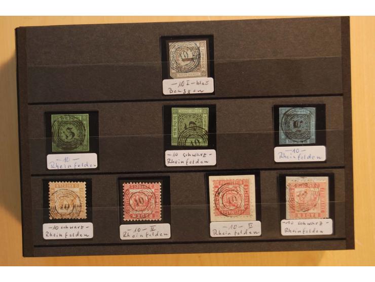 18551/74 (ca.), sehr reichhaltige Sammlung in 13 Kassetten und 3 Briefalben, der Markenteil mit hunderten von ungebrauchten u