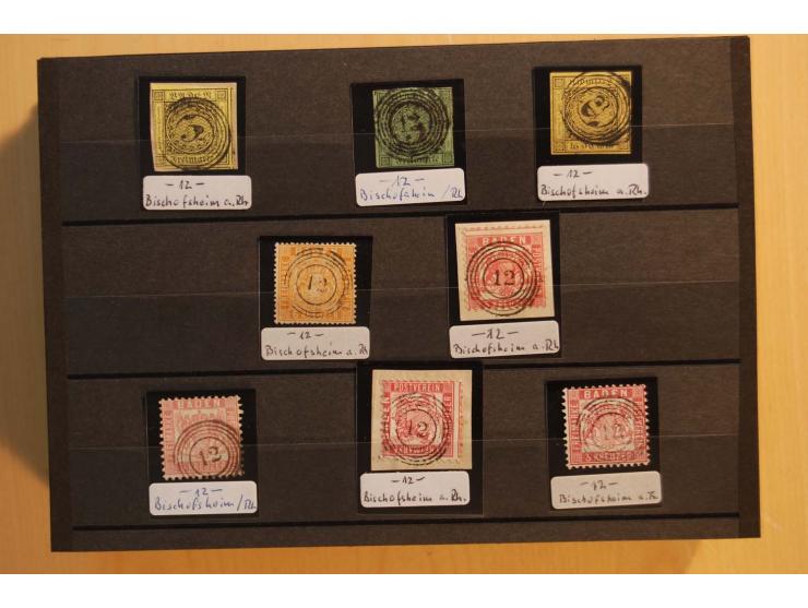 18551/74 (ca.), sehr reichhaltige Sammlung in 13 Kassetten und 3 Briefalben, der Markenteil mit hunderten von ungebrauchten u