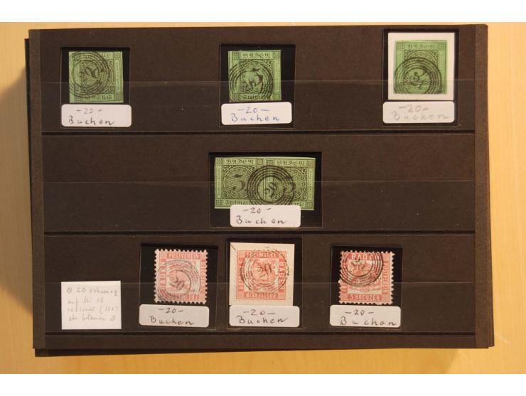 18551/74 (ca.), sehr reichhaltige Sammlung in 13 Kassetten und 3 Briefalben, der Markenteil mit hunderten von ungebrauchten u