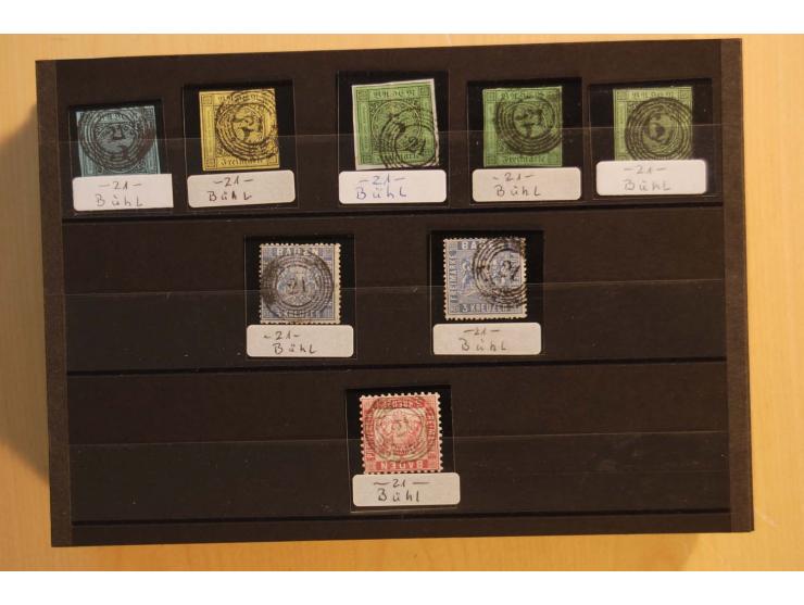 18551/74 (ca.), sehr reichhaltige Sammlung in 13 Kassetten und 3 Briefalben, der Markenteil mit hunderten von ungebrauchten u