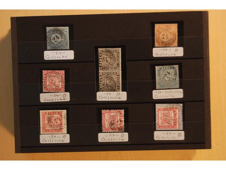 18551/74 (ca.), sehr reichhaltige Sammlung in 13 Kassetten und 3 Briefalben, der Markenteil mit hunderten von ungebrauchten u