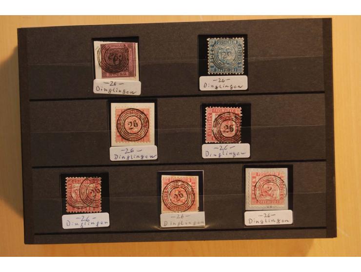 18551/74 (ca.), sehr reichhaltige Sammlung in 13 Kassetten und 3 Briefalben, der Markenteil mit hunderten von ungebrauchten u
