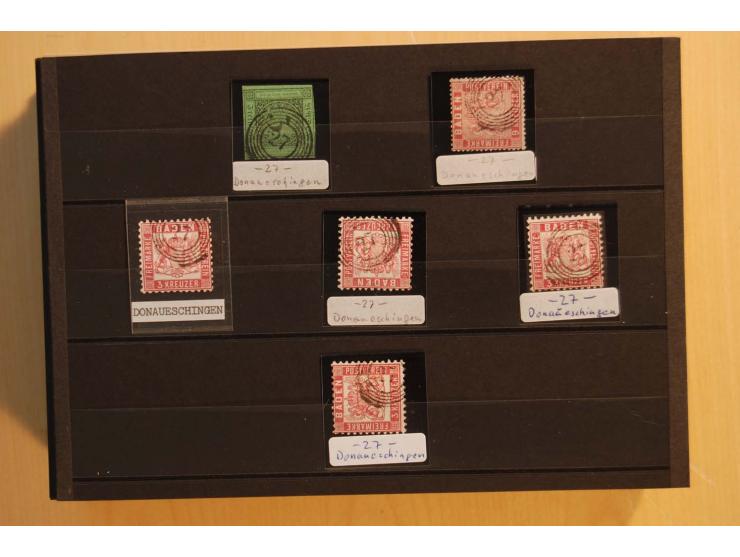 18551/74 (ca.), sehr reichhaltige Sammlung in 13 Kassetten und 3 Briefalben, der Markenteil mit hunderten von ungebrauchten u