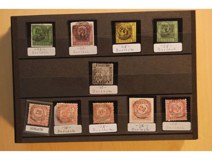 18551/74 (ca.), sehr reichhaltige Sammlung in 13 Kassetten und 3 Briefalben, der Markenteil mit hunderten von ungebrauchten u