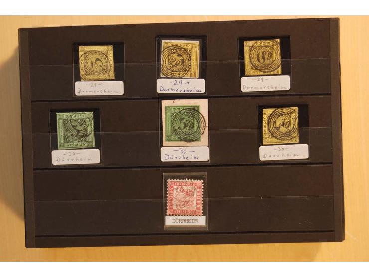 18551/74 (ca.), sehr reichhaltige Sammlung in 13 Kassetten und 3 Briefalben, der Markenteil mit hunderten von ungebrauchten u