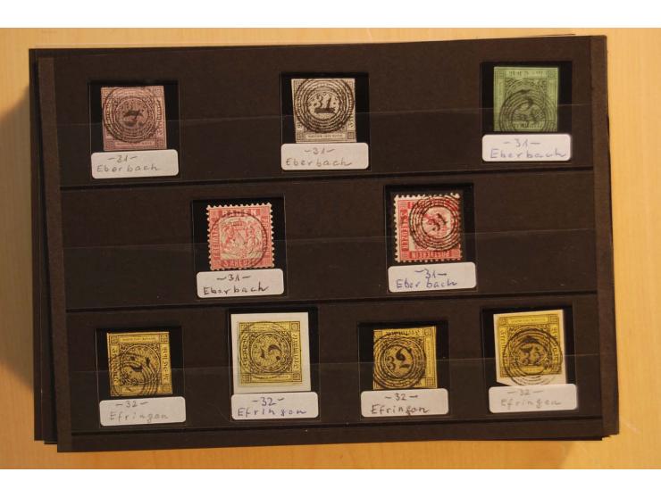 18551/74 (ca.), sehr reichhaltige Sammlung in 13 Kassetten und 3 Briefalben, der Markenteil mit hunderten von ungebrauchten u