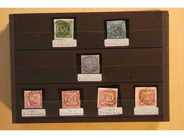 18551/74 (ca.), sehr reichhaltige Sammlung in 13 Kassetten und 3 Briefalben, der Markenteil mit hunderten von ungebrauchten u