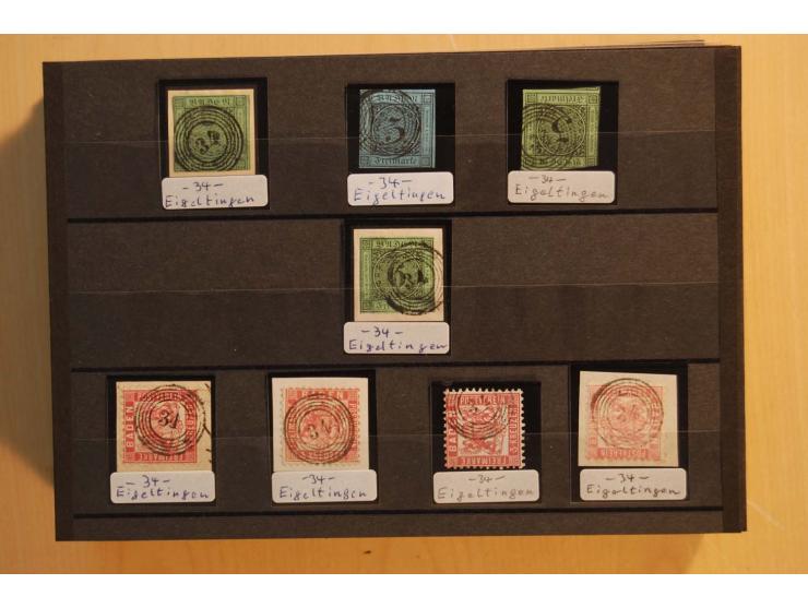 18551/74 (ca.), sehr reichhaltige Sammlung in 13 Kassetten und 3 Briefalben, der Markenteil mit hunderten von ungebrauchten u