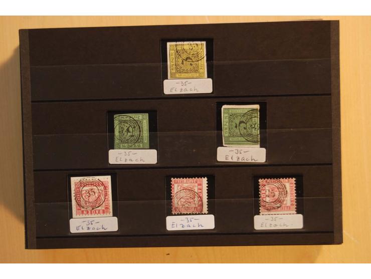 18551/74 (ca.), sehr reichhaltige Sammlung in 13 Kassetten und 3 Briefalben, der Markenteil mit hunderten von ungebrauchten u