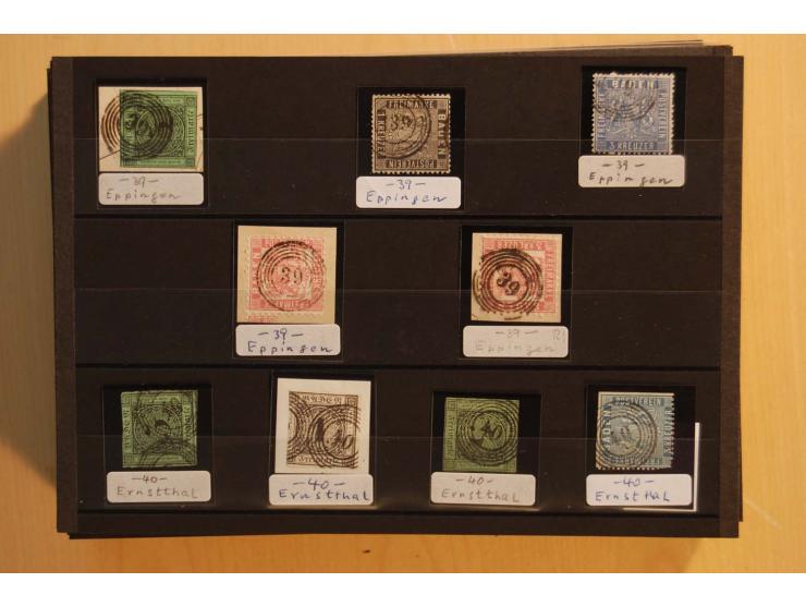 18551/74 (ca.), sehr reichhaltige Sammlung in 13 Kassetten und 3 Briefalben, der Markenteil mit hunderten von ungebrauchten u