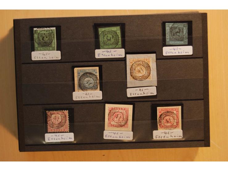18551/74 (ca.), sehr reichhaltige Sammlung in 13 Kassetten und 3 Briefalben, der Markenteil mit hunderten von ungebrauchten u